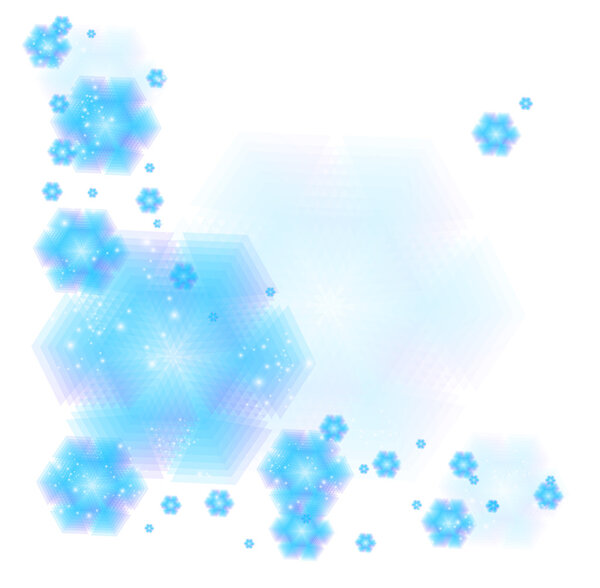 Abstract Christmas background with snowflakes