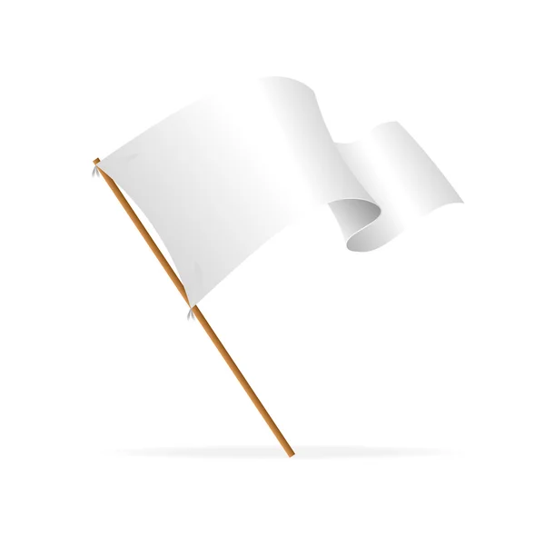 Drapeau blanc — Image vectorielle