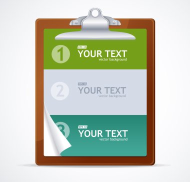 boş Pano 1,2,3 kavramı