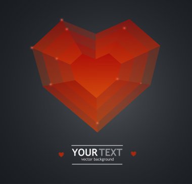 kalp düz Sevgililer günü kartı vektör arka plan