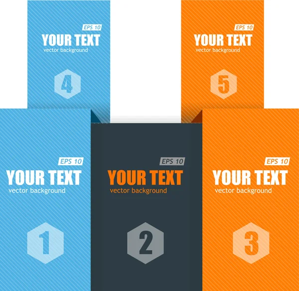 Cajas de texto vectoriales, banner de opciones de infografías — Vector de stock