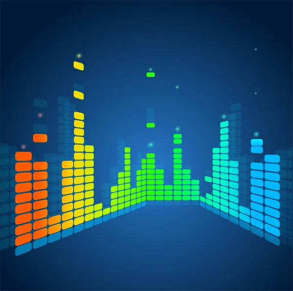 Vector equalizer, kleurrijke muzikale bar — Stockvector