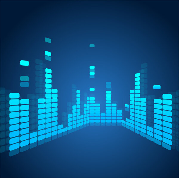 Vector equalizer, colorful musical bar