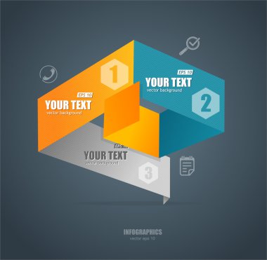Kağıt Modern infographics seçenekleri afiş