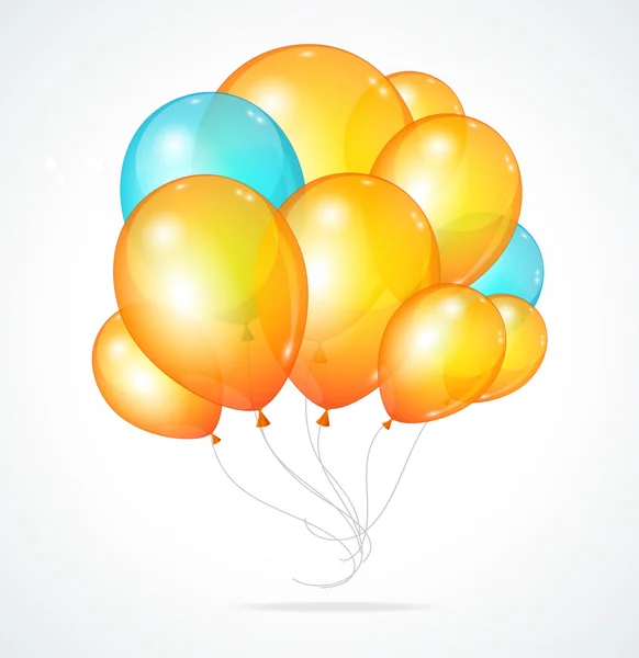 Globos multicolores brillantes de color — Vector de stock