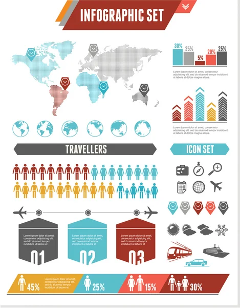 Elemen Vektor Infografis . - Stok Vektor