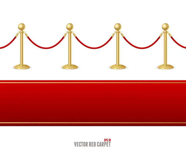 벡터 빨간색 이벤트 카펫 및 로프 — 스톡 벡터