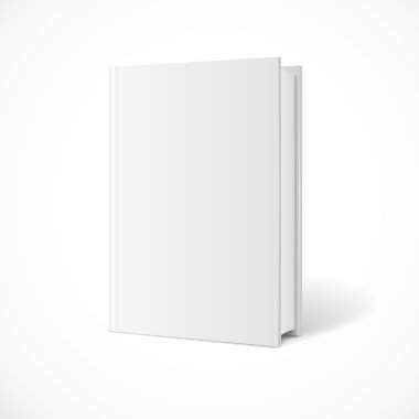 Vector blank book cover perspective clipart