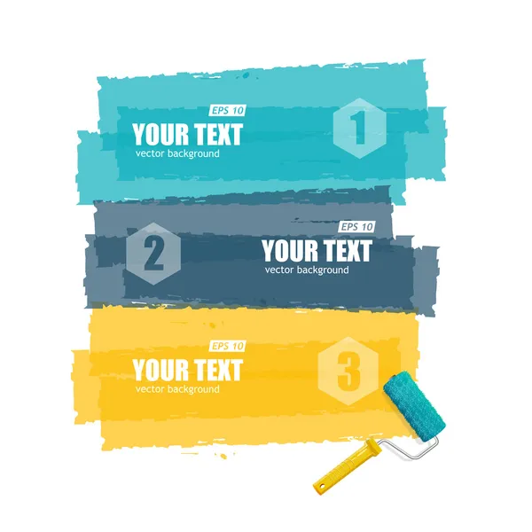 Metin seçenekleri afiş için vektör merdane fırça