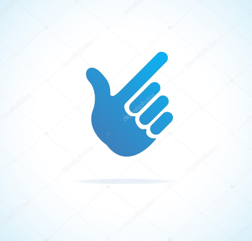 Paper Hand Cursor, Pointing icon vector