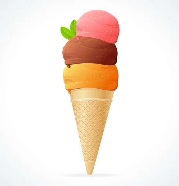 Helado de vectores, conos — Vector de stock