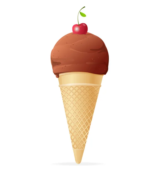Vector ice cream, cones — Stock Vector