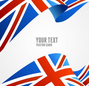 Vector Flag of UK. Border clipart