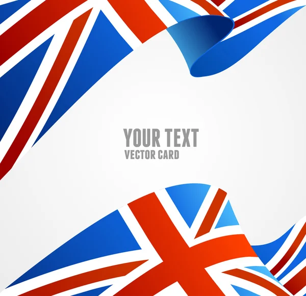 Vektor vlajka Velké Británie. hranice — Stockový vektor