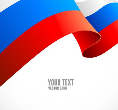 Russian flag border vector illustration on white clipart