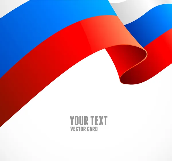 Russische vlag grens vectorillustratie op wit — Stockvector