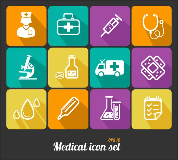 Vector Medical Icons set — Stock Vector