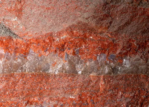 Die Textur Des Mineral Sylvinit Einem Natürlichen Kristallinen Kaliumsalz Zur — Stockfoto