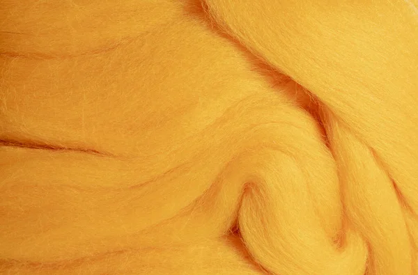 Textura Detallada Con Lana Amarilla Natural Para Fieltrar Textura Lana — Foto de Stock