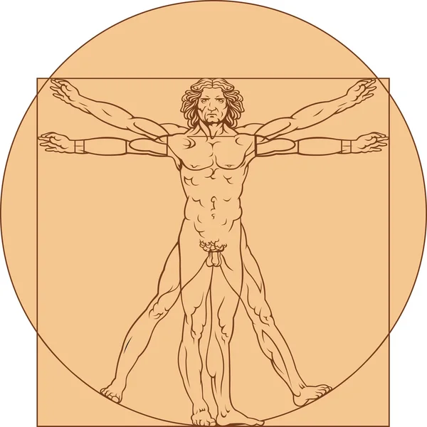 Mens en de cirkel — Stockvector