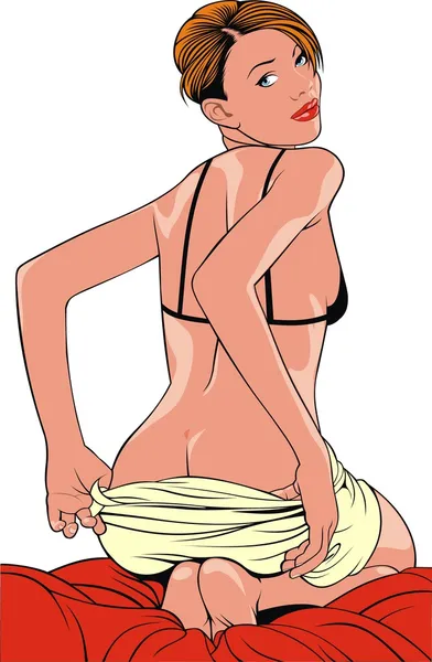 Bikini Mujer — Vector de stock