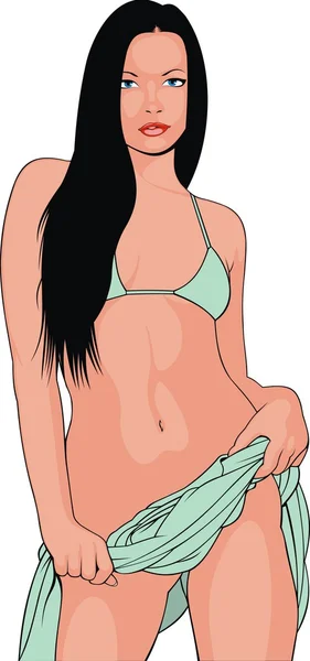 Chica de bikini — Archivo Imágenes Vectoriales