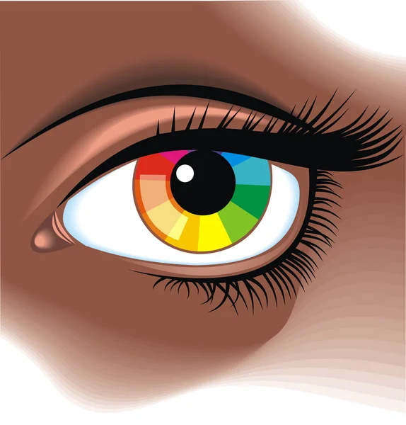 Eye with rainbow — Stock Vector