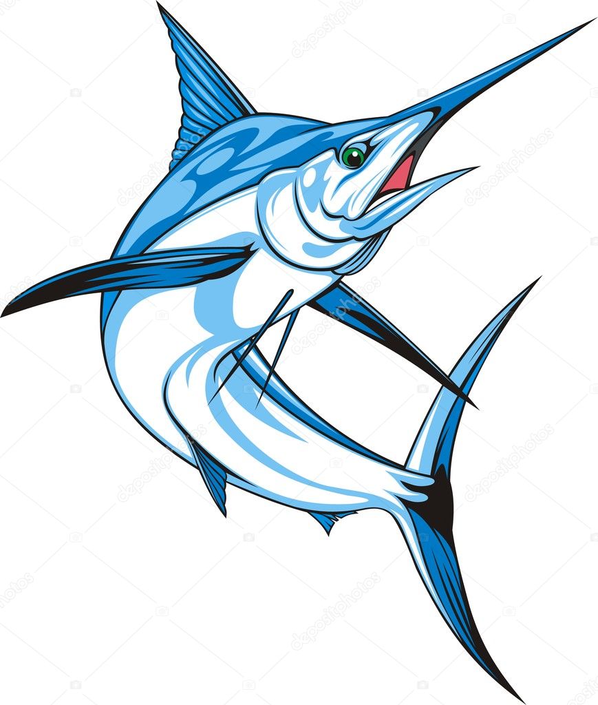 Pescado espada imágenes de stock de arte vectorial | Depositphotos