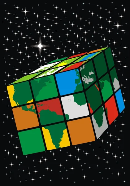 Земля куб — стоковий вектор