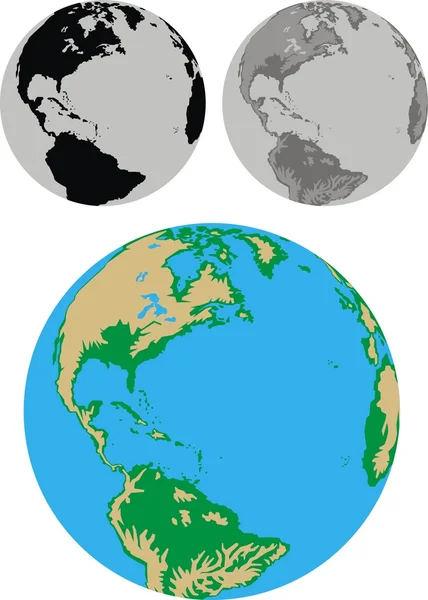 Terra - America — Vettoriale Stock