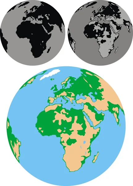 地球非洲 — 图库矢量图片