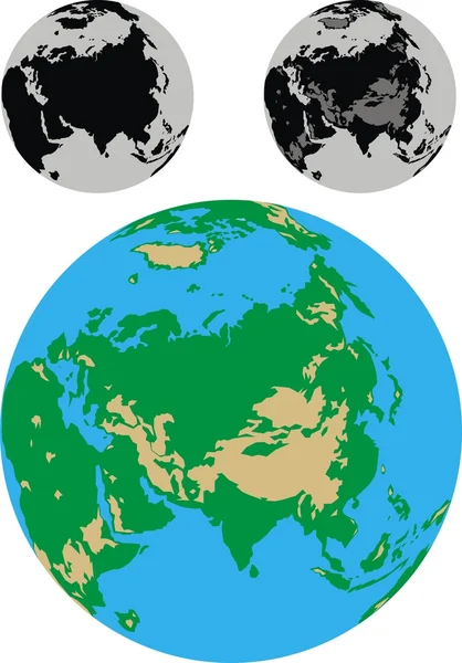 地球亚洲 — 图库矢量图片