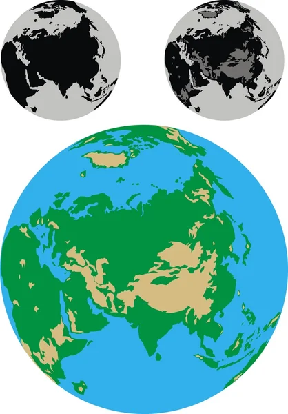 地球アジア — ストックベクタ