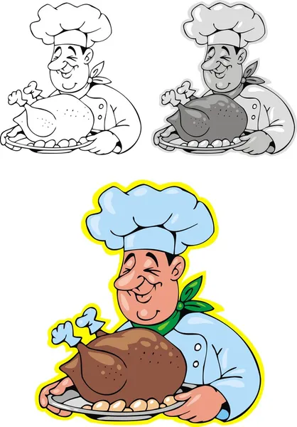 Smiling cook — Stock Vector