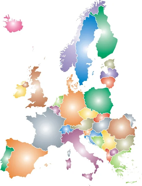 Mappa Europa — Vettoriale Stock