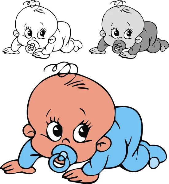 小さな赤ちゃん — ストックベクタ