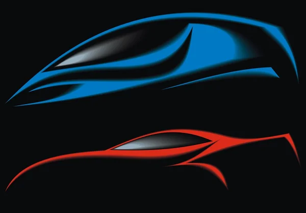 Мой синий и красный оригинальный дизайн автомобиля — стоковый вектор