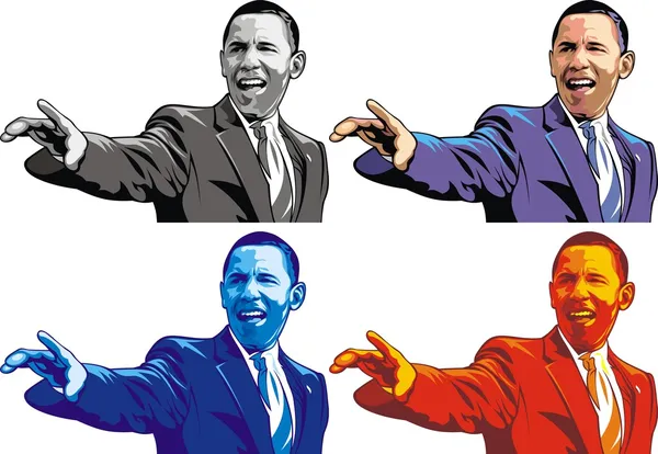 Barack obama — Vector de stock