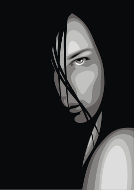 güzel bir yüz ve saçlı genç kız