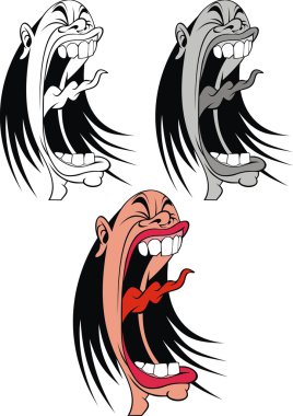 hombre o mujer gritando