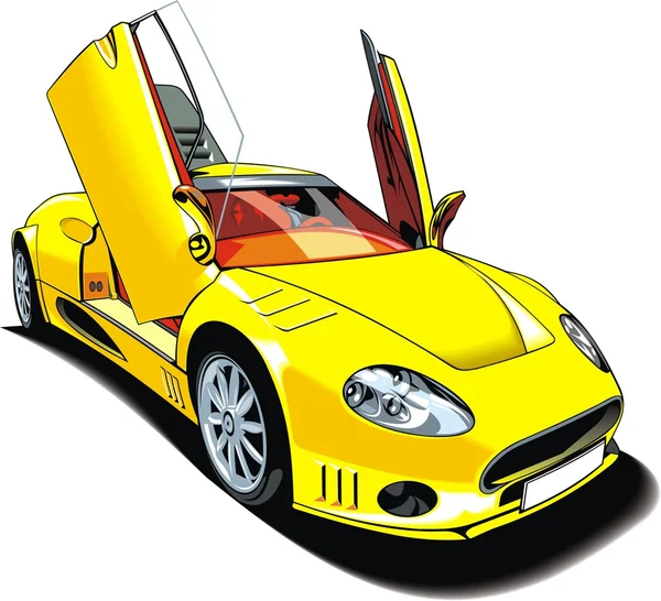 私のオリジナルのスポーツ車デザイン — ストックベクタ