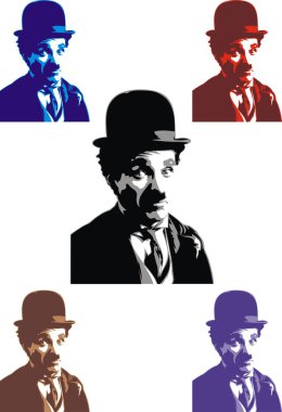 Charlie chaplin - benim orijinal karikatür