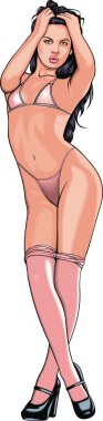 Yaz aylarında poz seksi yetişkin kadın