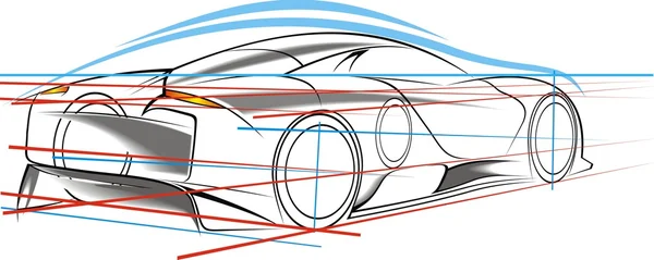 Nuevo diseño de coche hecho ser yo — Vector de stock