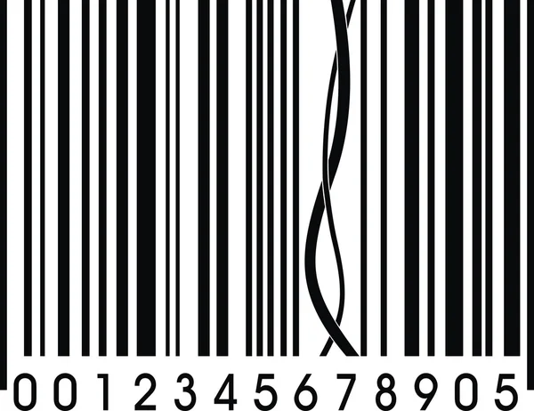 Barcode probleem (verkeerde barcodea als grappige grap) — Stockvector