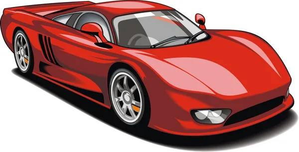 Red sport car (my original design) — Stock Vector