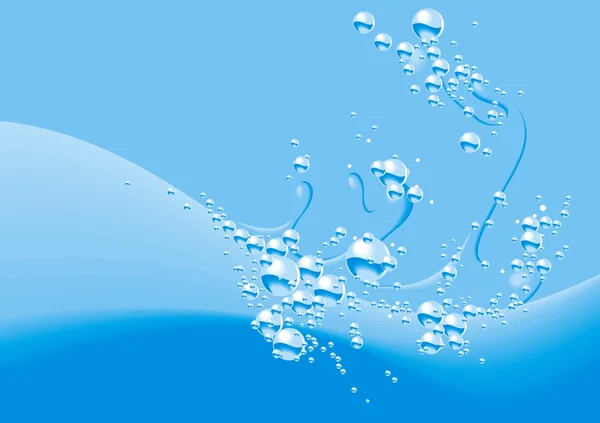푸른 물의 배경 — 스톡 벡터