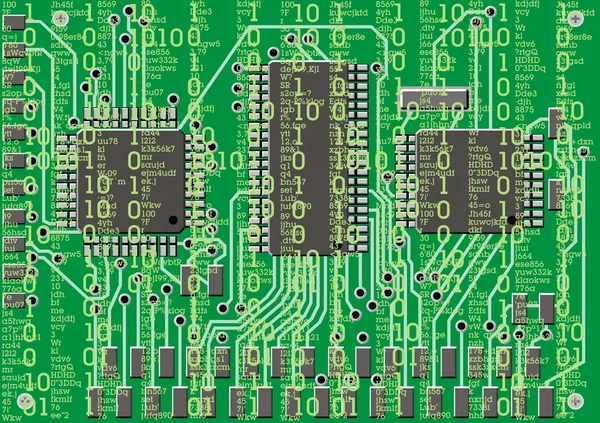 Erreur informatique dans l'arrière-plan matériel — Image vectorielle