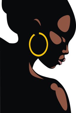 kadın baş ve saçlarını (saç stilist vektör)