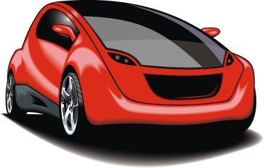 kırmızı renkli özgün benim spor arabam (benim tasarım)